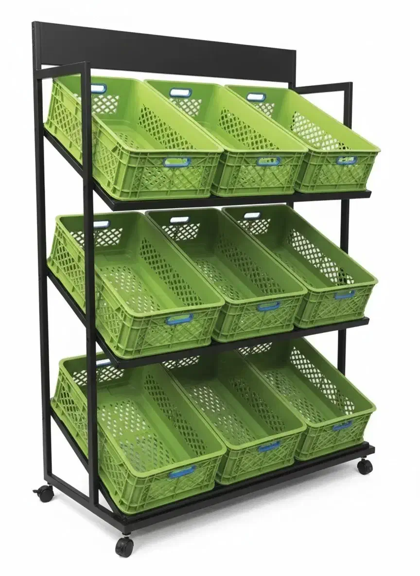 استند میوه 3 طبقه جعبه پلاستیک|فروشگاه و مغازه|گرگان, |دیوار