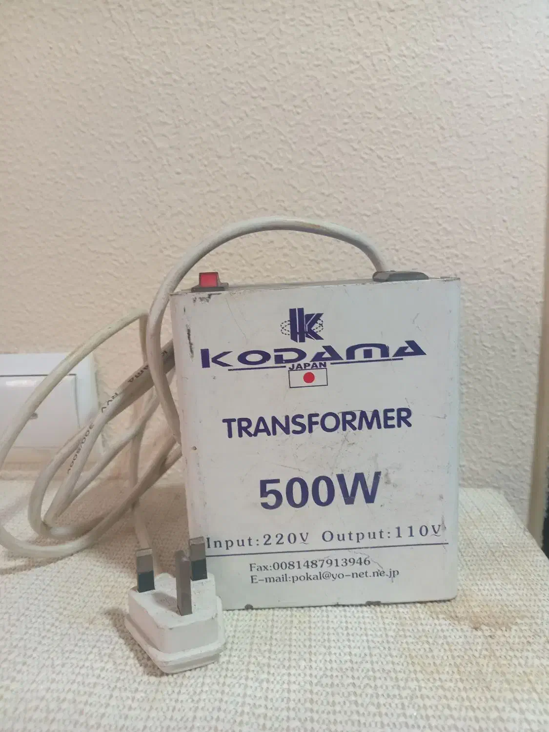 مبدل ۲۲۰ به ۱۱۰ ژاپنی ۵۰۰ وات|سایر لوازم برقی|پرند, فاز ۶|دیوار