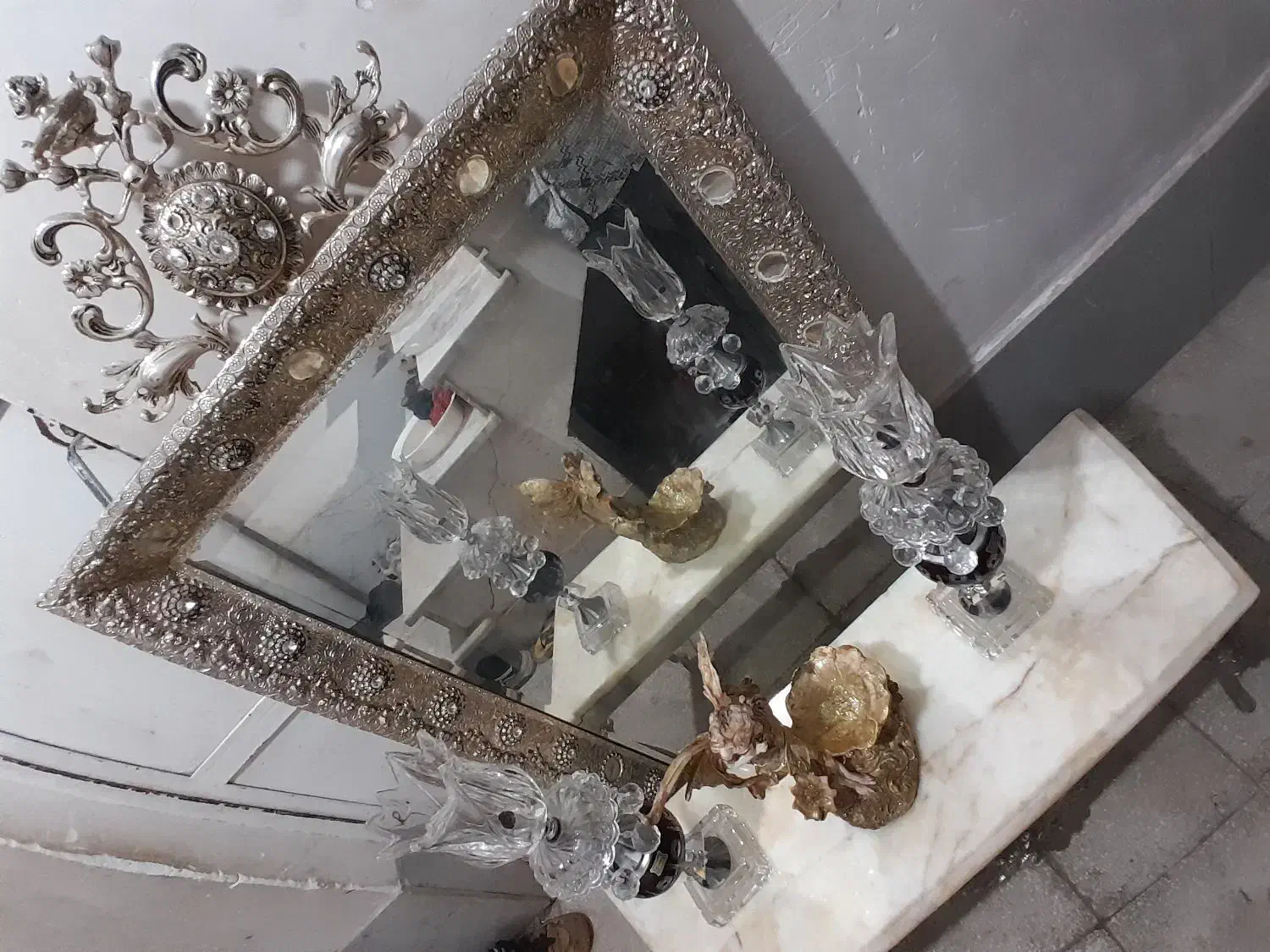 آینه شمعدان|آینه|سبزوار, فرهنگیان|دیوار