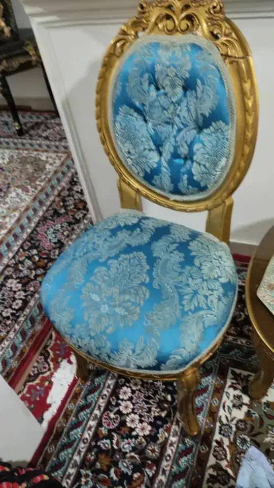 مبل سلطنتی ۷نفره رنگ فیروزه ای سالم چوپ راش|مبلمان خانگی و میز عسلی|تهران, مشیریه|دیوار