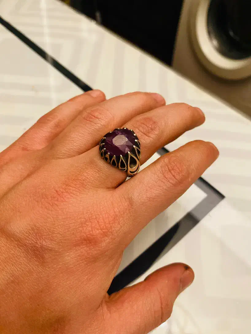 دو عدد انشگتر نقره با سنگ اصلی|کلکسیون اشیاء عتیقه|تهران, قیطریه|دیوار