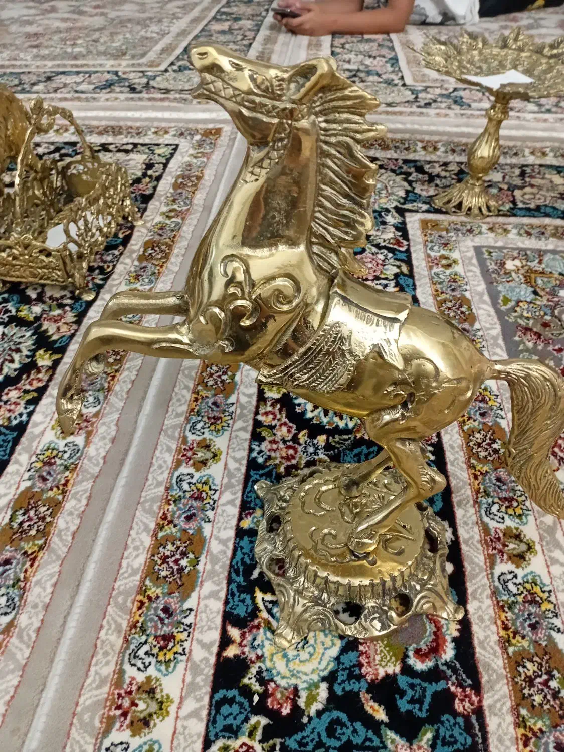 شیر برنجی و ببر فیل  برنجی|مجسمه، تندیس، ماکت|اسلام‌شهر, شاطره|دیوار