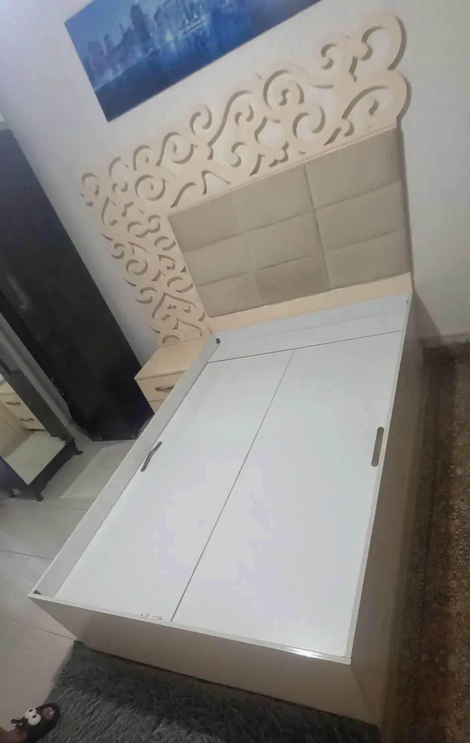 تخت خواب یک و نیم نفره هایگلاس|تخت و سرویس خواب|همدان, |دیوار