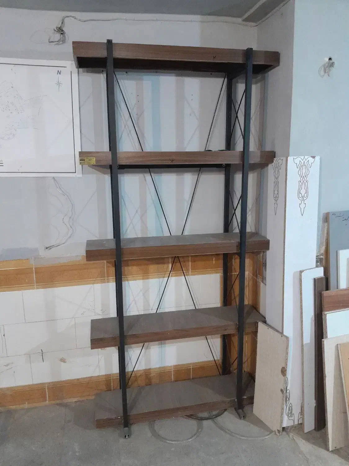 قفسه رگالی|کتابخانه، شلف، قفسه‌های دیواری|دورود, |دیوار