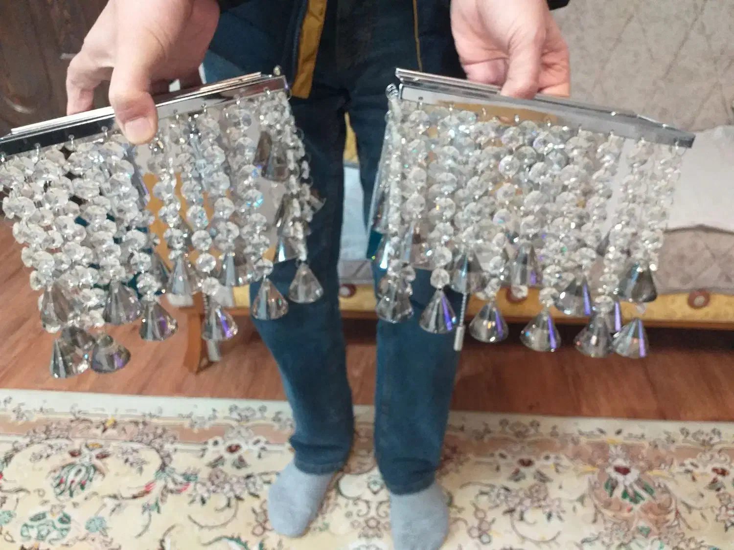یه جفت لوستر دیوارکوب|لوستر و چراغ آویز|شیروان (خراسان), |دیوار