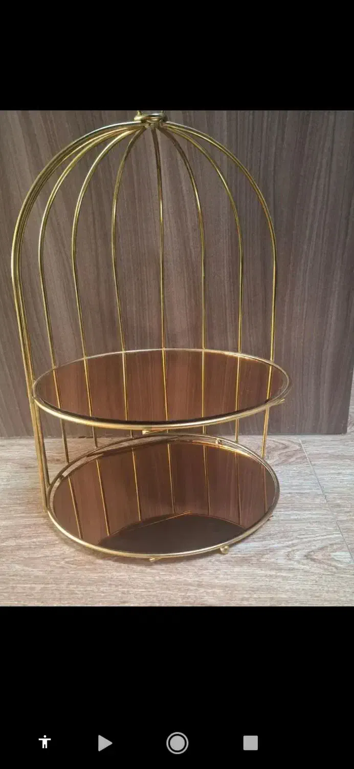 قفس طلایی دو طبقه|صنایع دستی و سایر لوازم تزئینی|ورامین, ورامین|دیوار