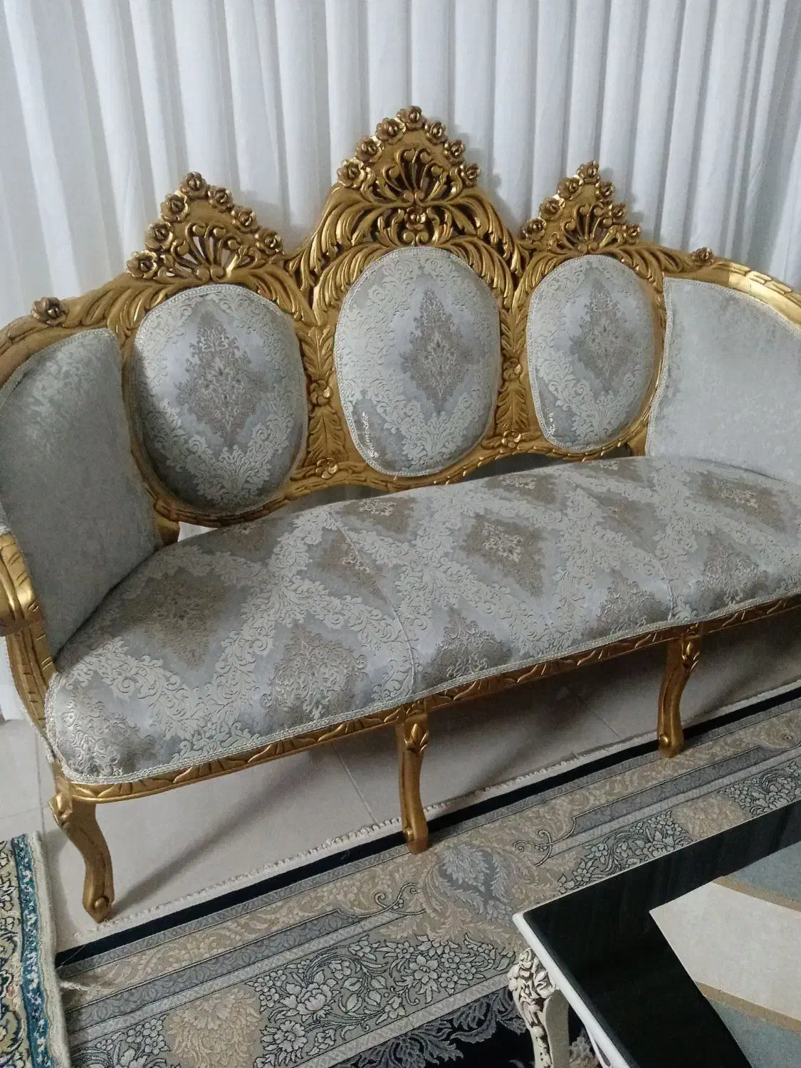 مبلمان استیل 9 نفره چوب راش سلطنتی کلاسیک|مبلمان خانگی و میز عسلی|تربتحیدریه, ۴۵ متری|دیوار