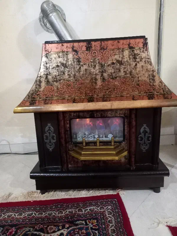 بخاری طرح شومینه|بخاری، هیتر، شومینه|اردبیل, |دیوار