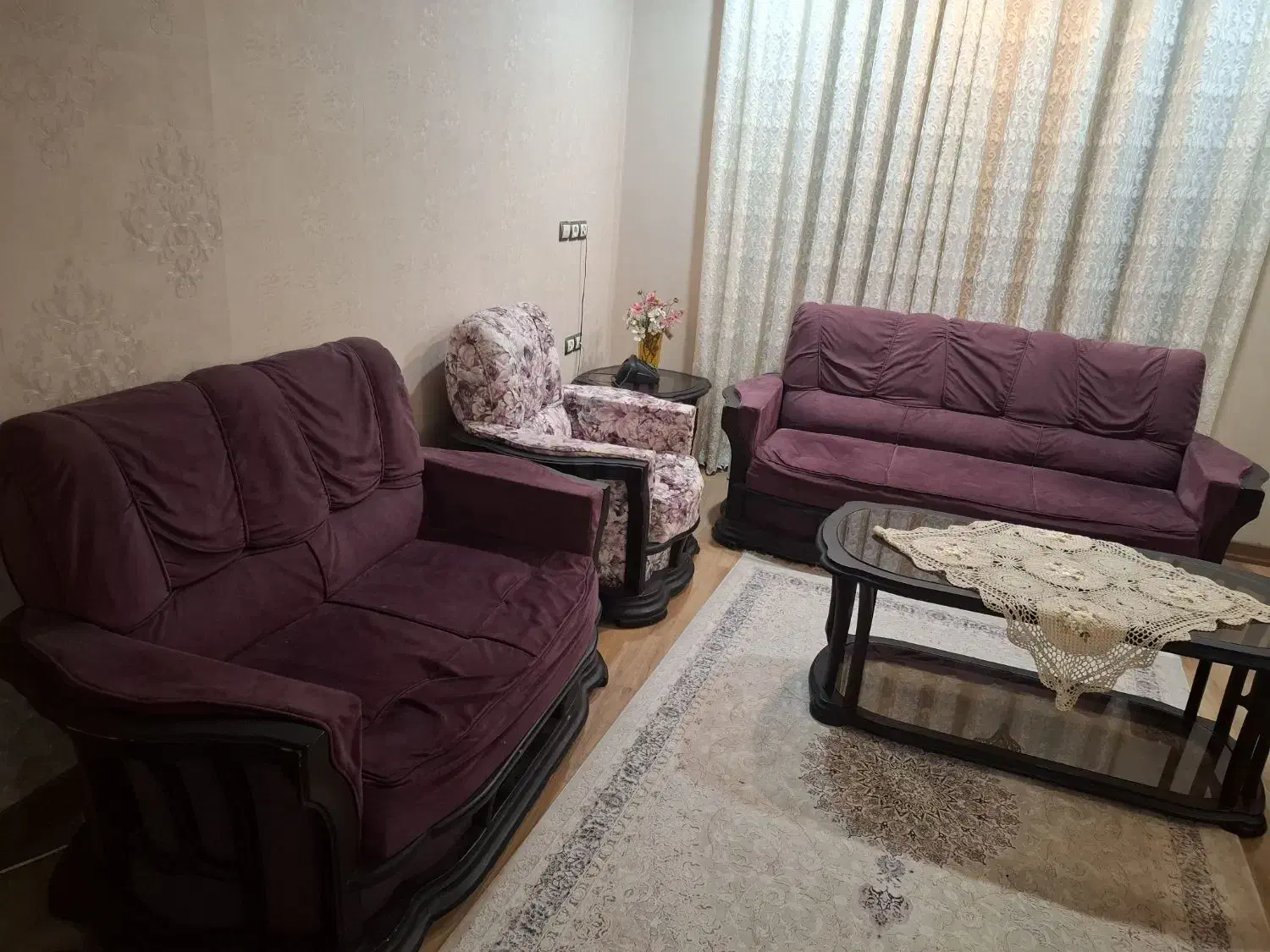 فروش مبلمان شیک کارکرده در حد نو ۷ نفره|مبلمان خانگی و میز عسلی|گرگان, |دیوار