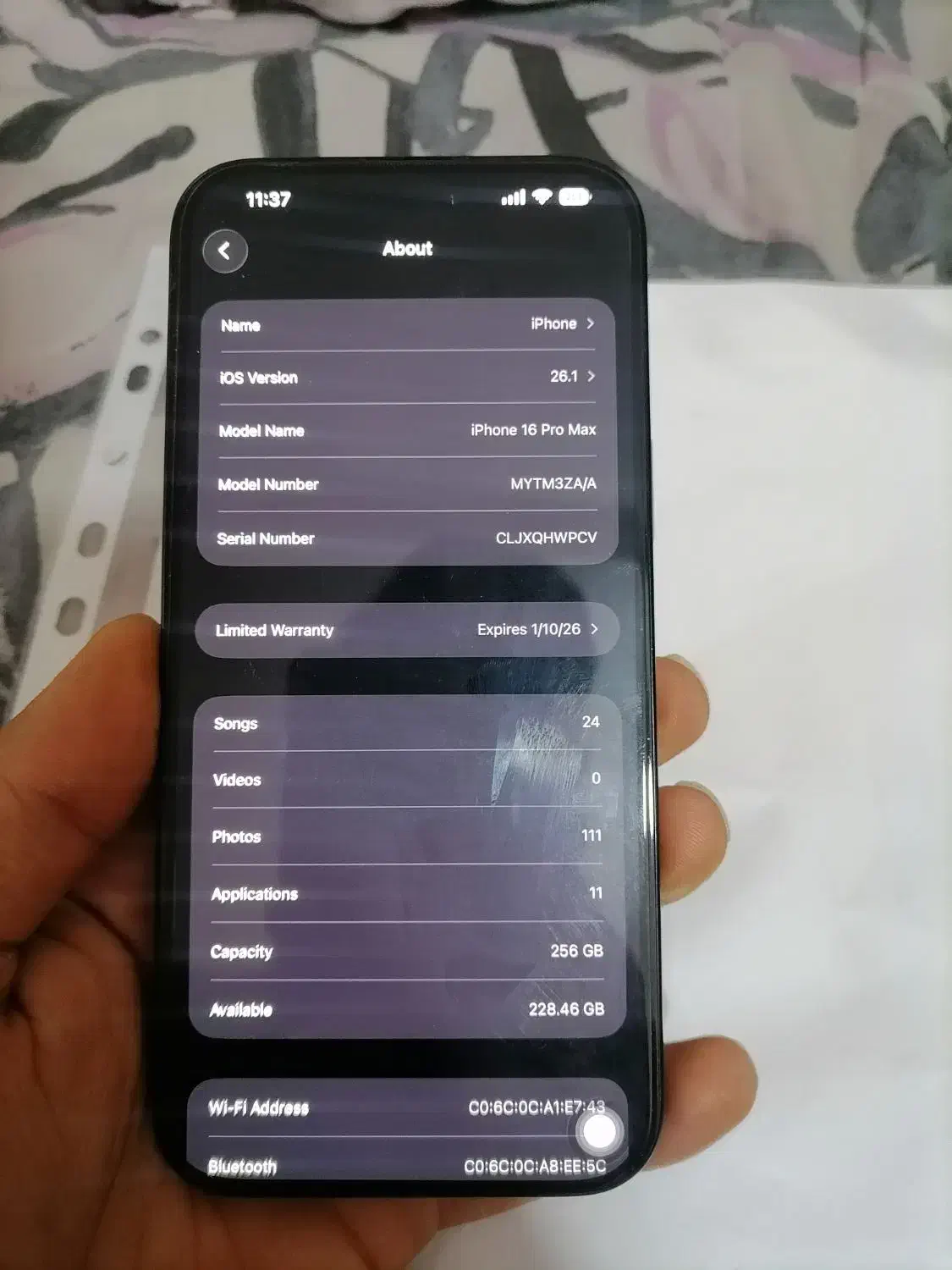 iphone 16 pro max zaa 256|موبایل|اصفهان, شاهزاده ابراهیم|دیوار