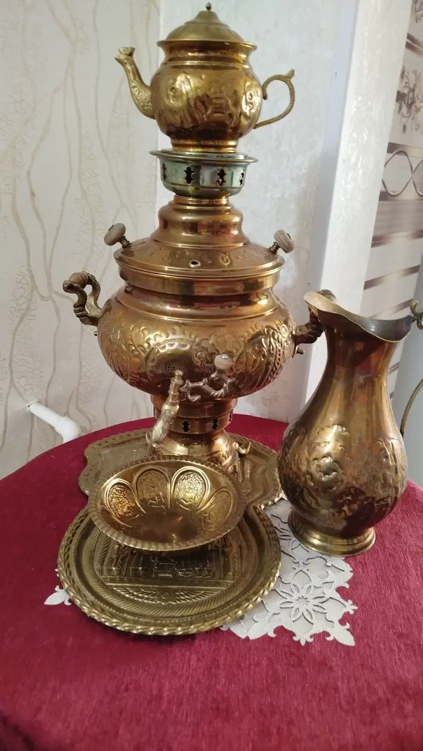 سماور برنجی ذغالی|سماور، چای‌ساز، قهوه‌ساز|قرچک, باقرآباد|دیوار