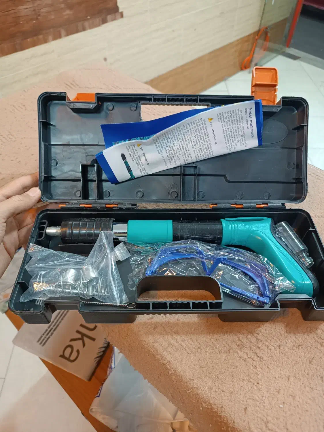 میخکوب چاشنی خور میخ کوب جعبه ابزار فلزی پلاستیکی|ابزارآلات|رباطکریم, رباطکریم|دیوار