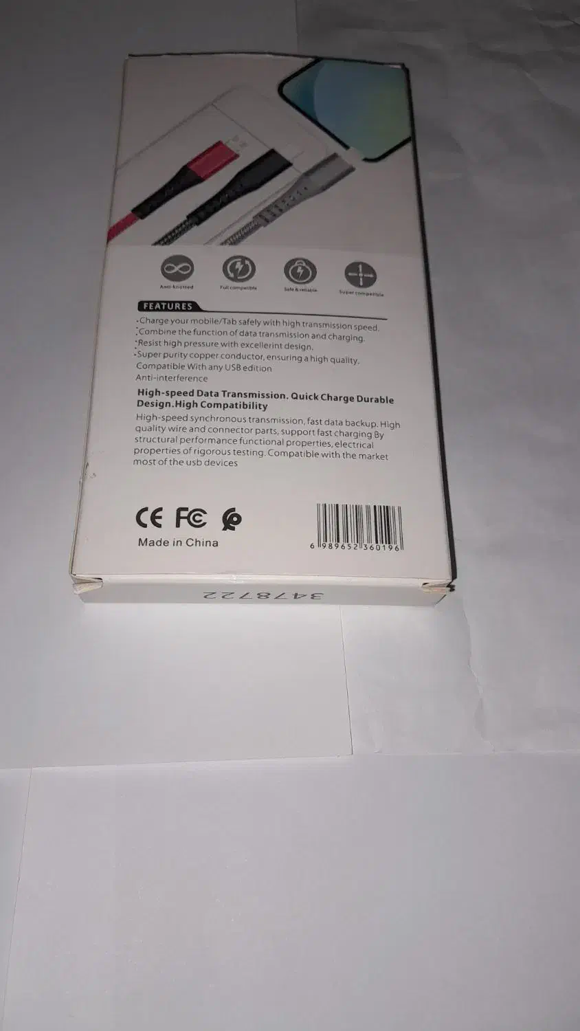 کابل شارژر مفتولی type c Vonk hamr 5.0A نیست|لوازم جانبی موبایل و تبلت|بابل, |دیوار