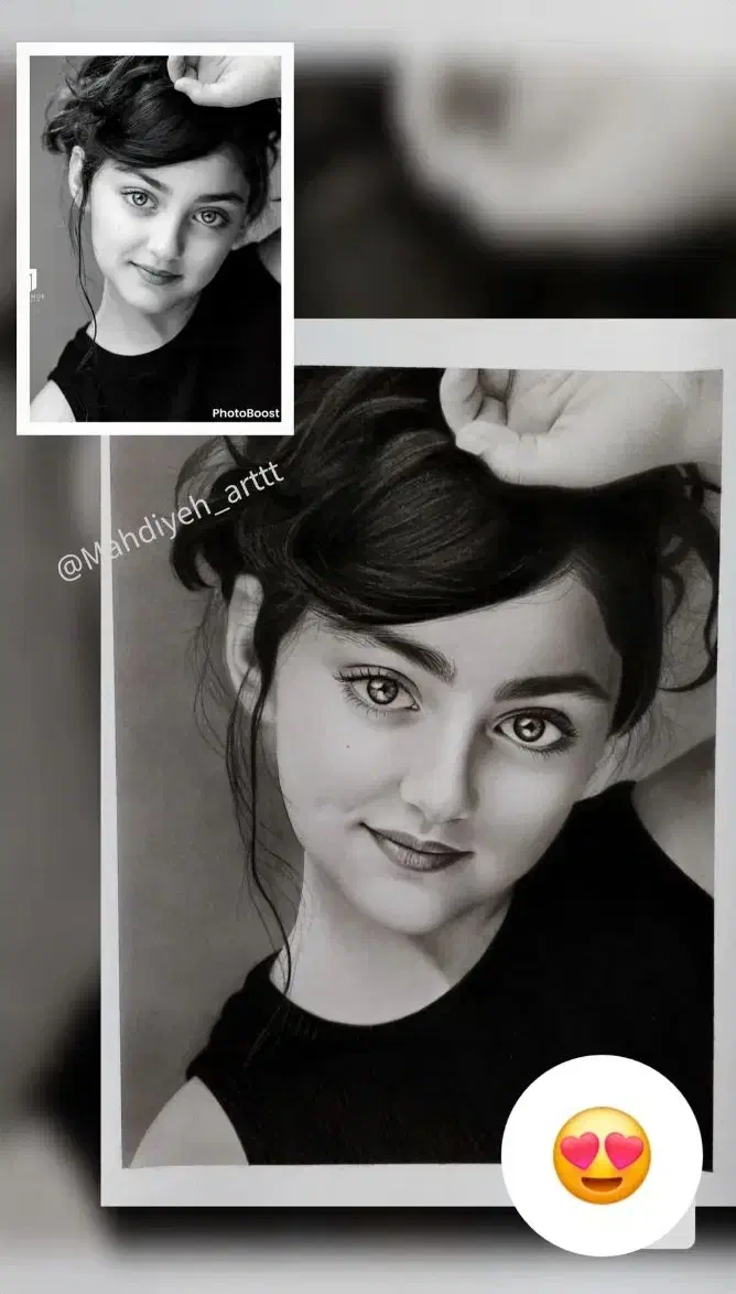 طراحی چهره سیاه قلم|تابلو، نقاشی، عکس|تهران, زعفرانیه|دیوار