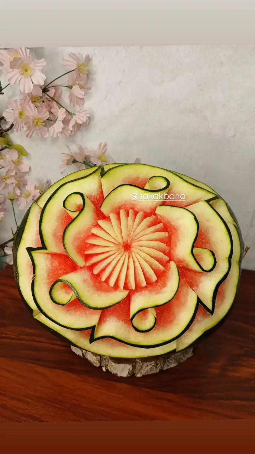 میوه آرایی یلدا حکاکی شب چله چیدمان دکور اموزش|خدمات پذیرایی، مراسم|قم, شهدا|دیوار