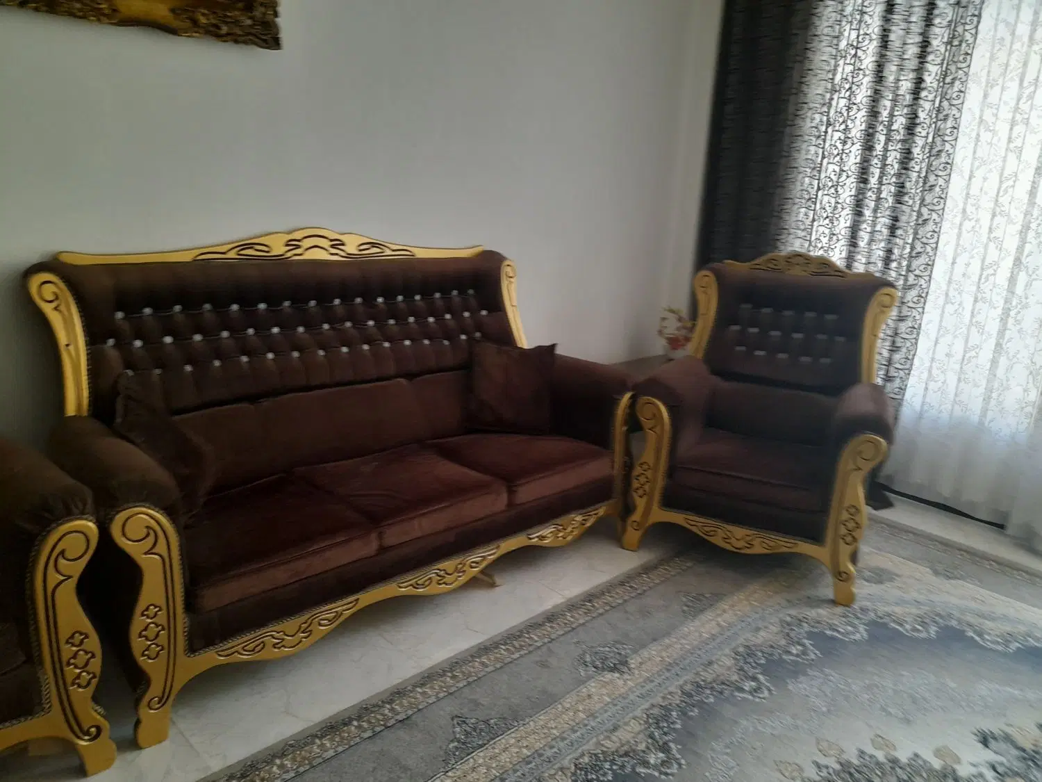 مبل راحتی|مبلمان خانگی و میز عسلی|گلمکان, |دیوار