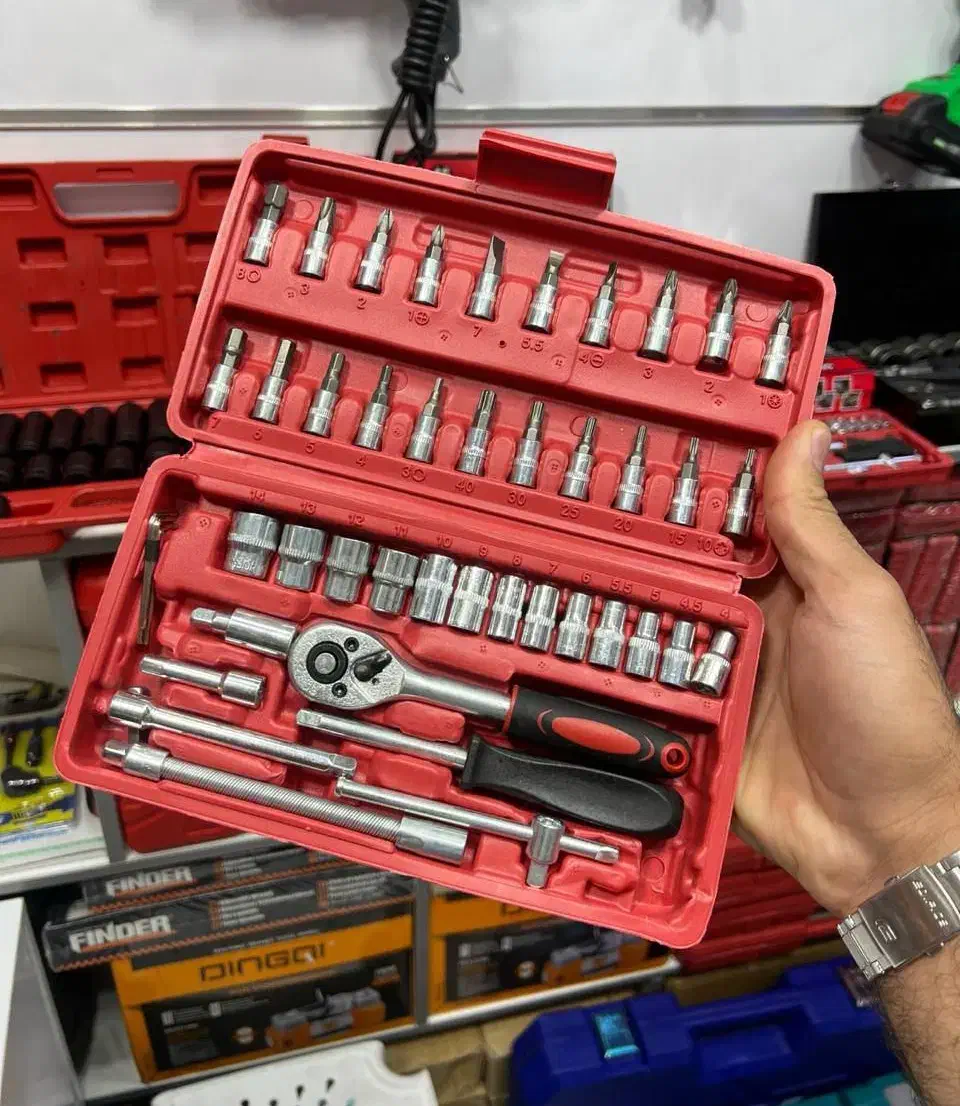 آچار بکس 46 عددی (آکبند شرکتی) جعبه ابزار حرفه ای|ابزارآلات|اصفهان, جلفا|دیوار