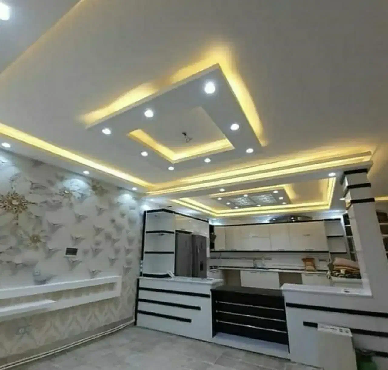 دکوراسیون کاغذ دیواری سقف کاذب بازسازی|خدمات پیشه و مهارت|لردگان, |دیوار