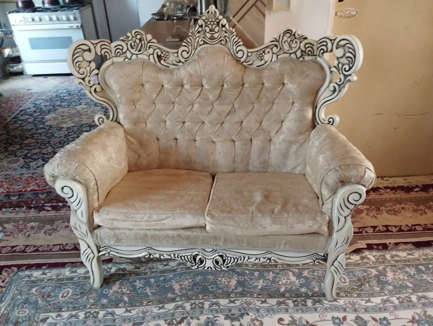 مبل سلطنتی ۷ نفره|مبلمان خانگی و میز عسلی|آشخانه, |دیوار