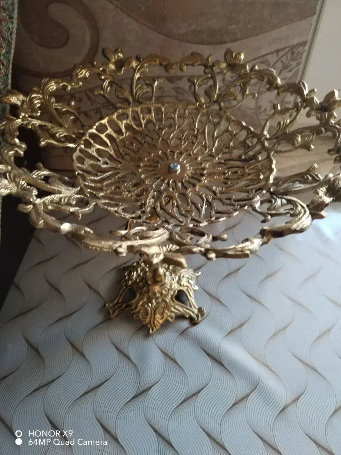 شیرینی خوری برنزی|ظروف سرو و پذیرایی|شبستر, |دیوار