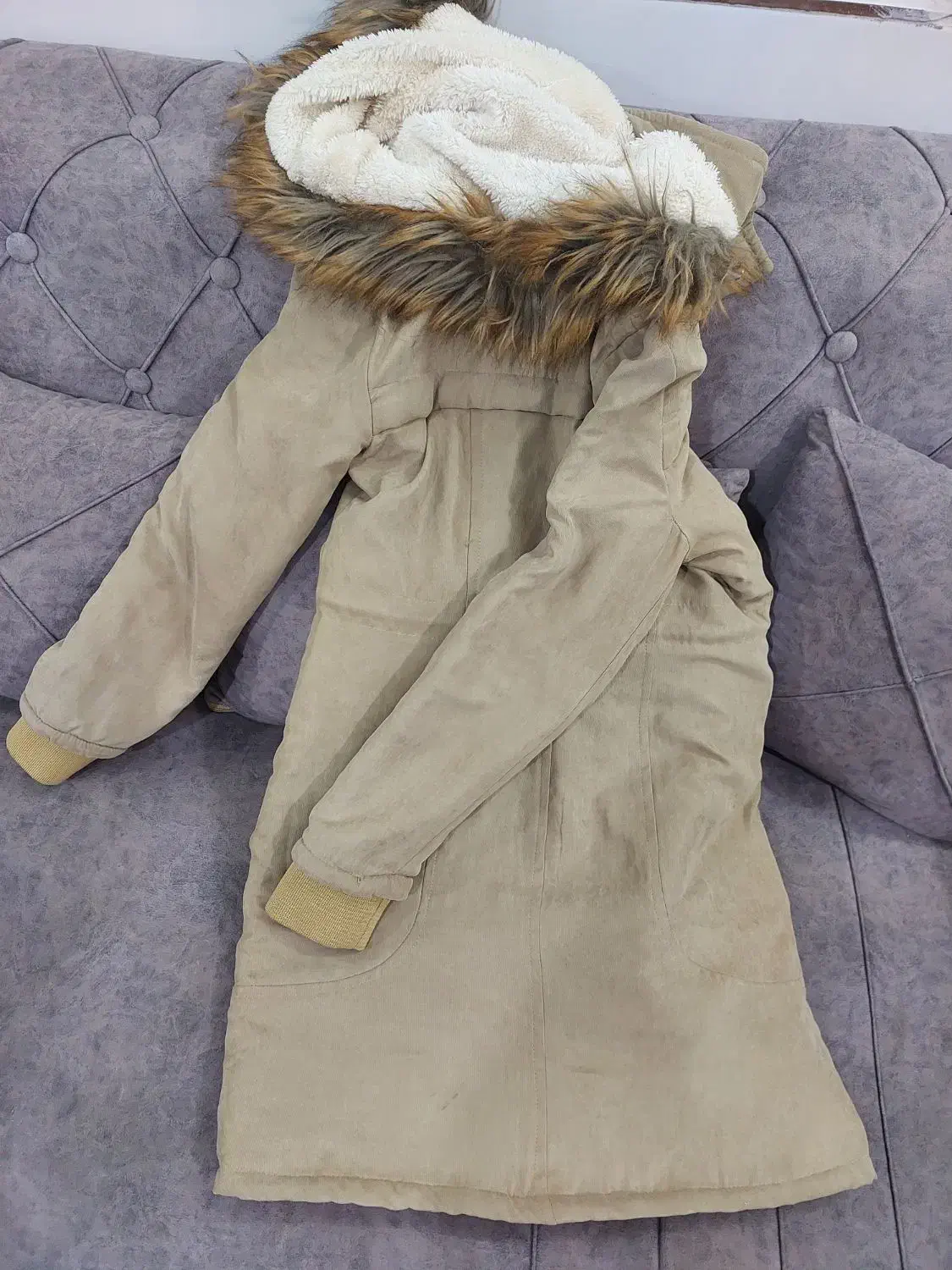 پالتو کرمی سایز۳۸|لباس|نی‌ریز, |دیوار