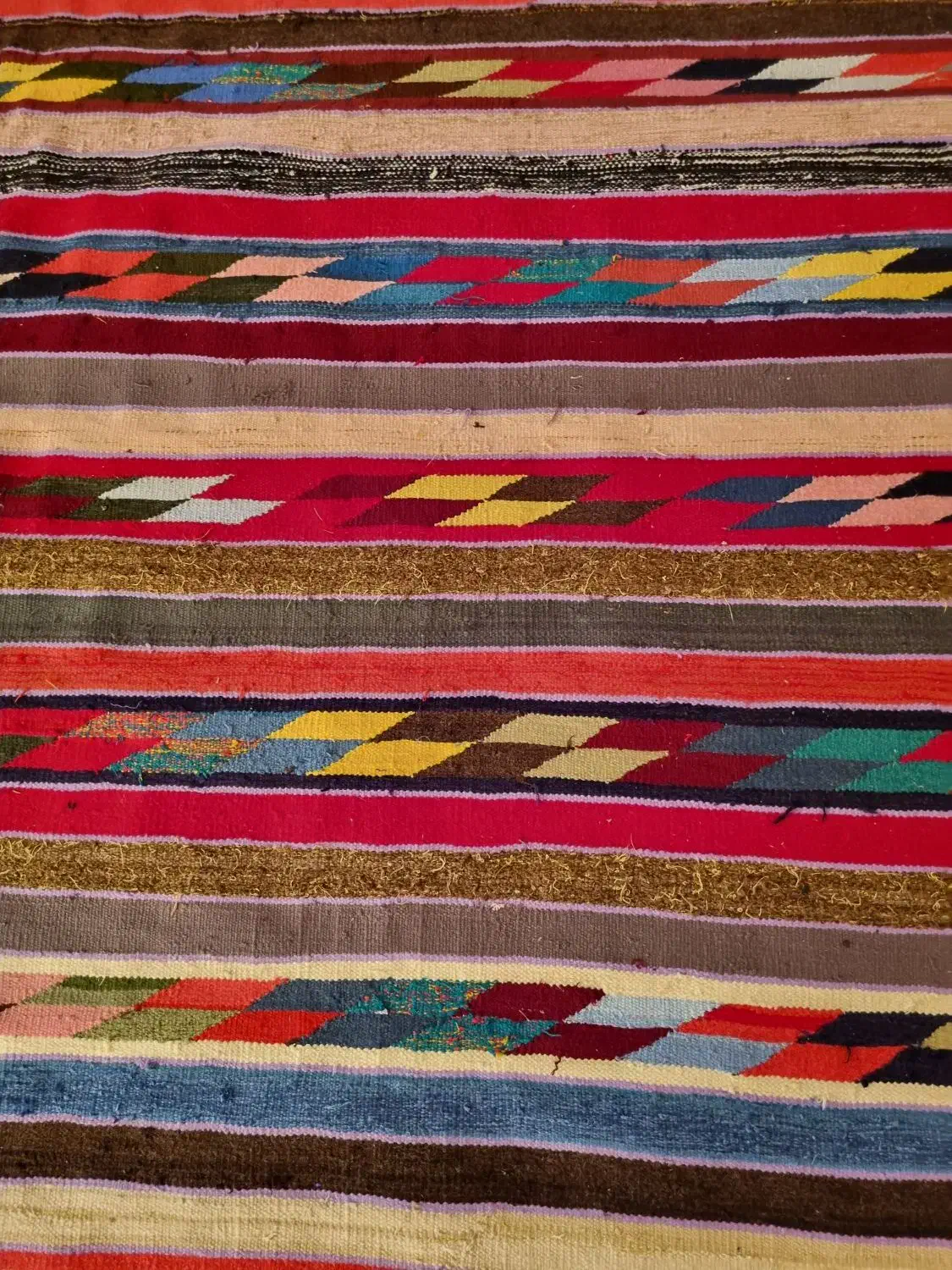 گلیم سنتی قدیمی دوتا|گلیم، جاجیم، گبه|ساوه, |دیوار