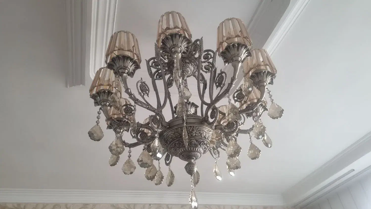 لوستر برنزی|لوستر و چراغ آویز|ری, دولت‌آباد|دیوار