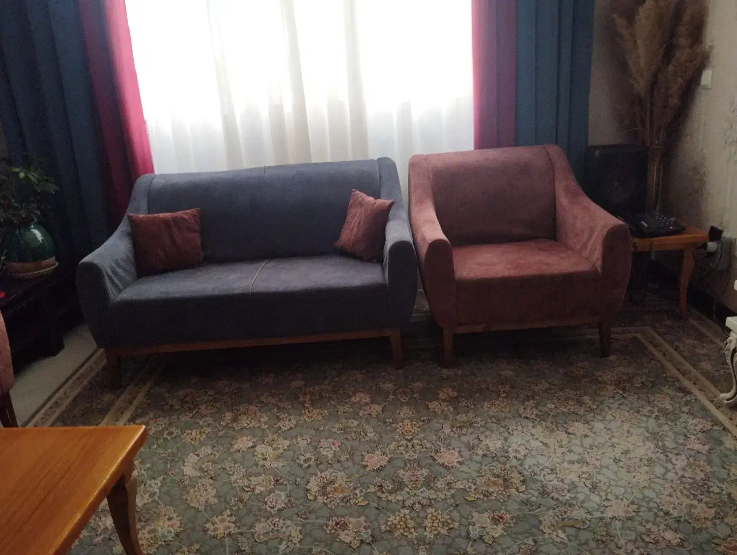 مبل 6نفره کم جا|مبلمان خانگی و میز عسلی|بومهن, |دیوار