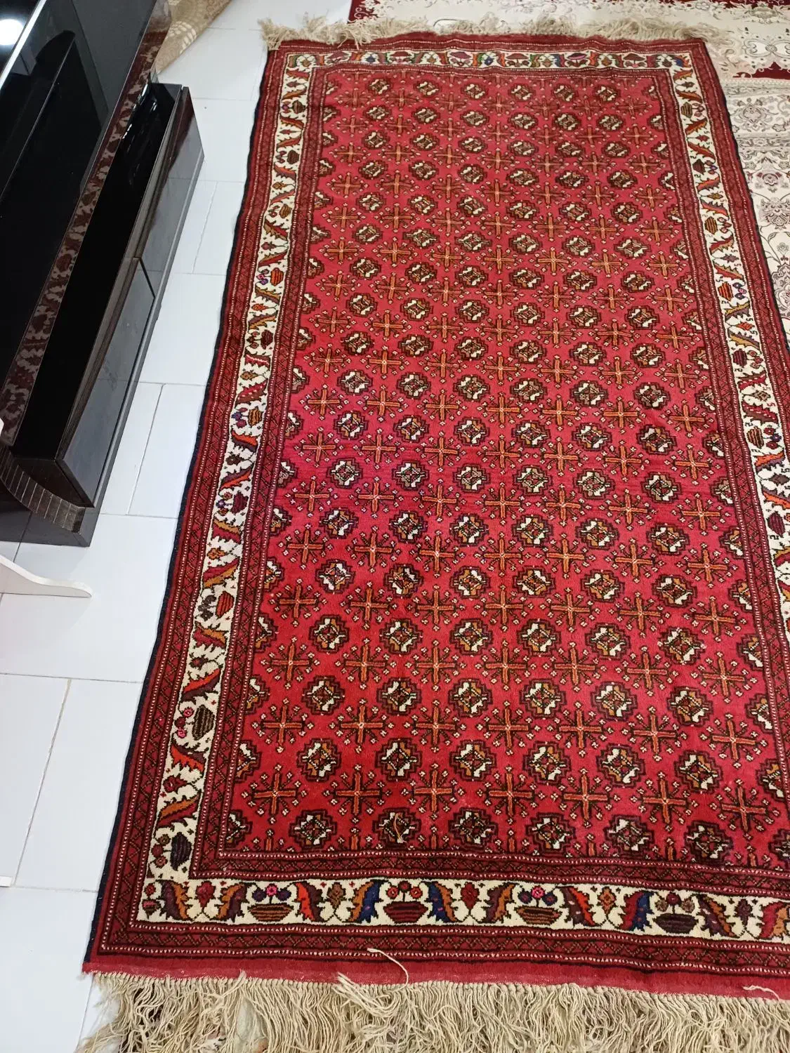 فرش ترکمن دست بافت تمام پشم|فرش|ملارد, |دیوار