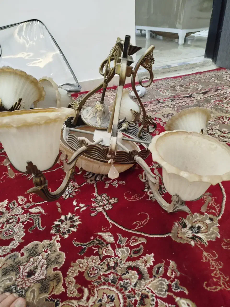 لوستر ۶ شاخه در حد نو|لوستر و چراغ آویز|مشهد, آزادشهر|دیوار