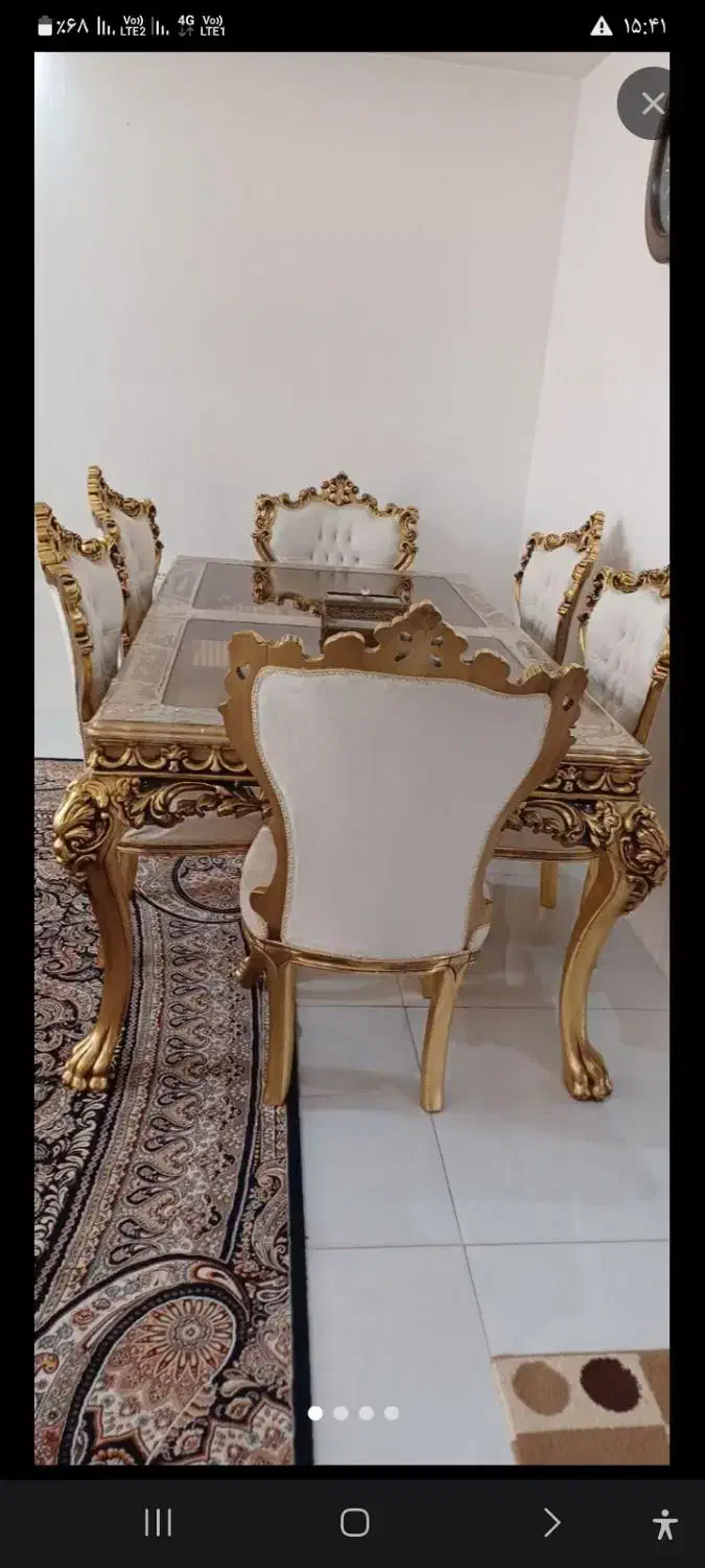 میزوصندلی نهار خوری سلطنتی|میز و صندلی غذاخوری|مشهد, حضرت حجت|دیوار