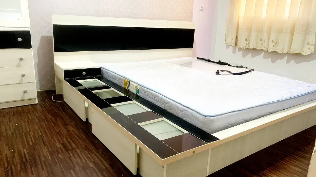 ست تخت کامل با تشک|تخت و سرویس خواب|ایلام, |دیوار