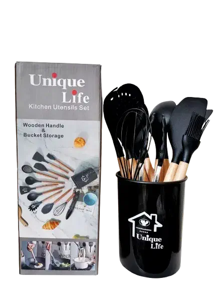 سرویس کفگیر ملاقه سیلیکونی 12 تکه|ظروف پخت‌وپز|بروجن, |دیوار