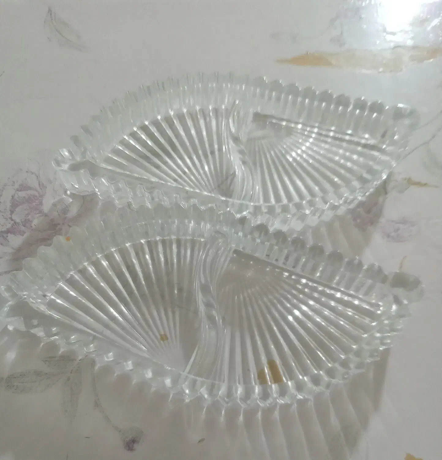 دوتا جای کره مربا شیشه کریستال نو|ظروف سرو و پذیرایی|نورآباد, |دیوار