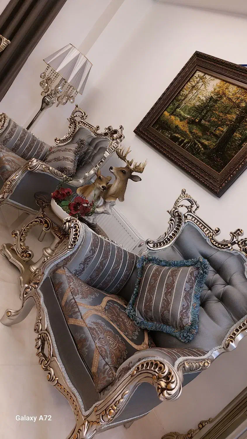 مبل استیل ۹ نفره ، چوب راش  ناهار خوری ۸ نفره|مبلمان خانگی و میز عسلی|محمدیه-قزوین, |دیوار