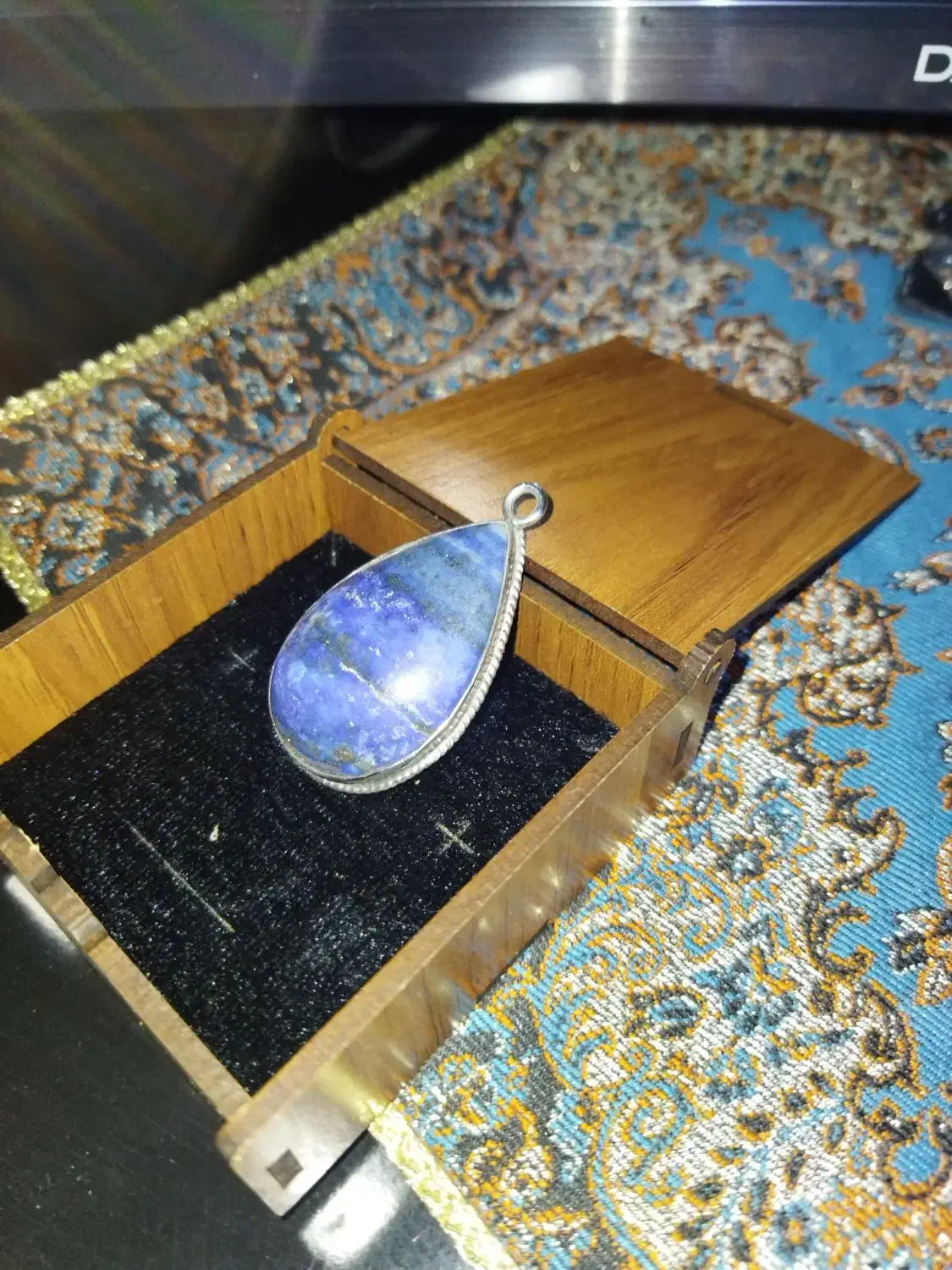 گردن آویز نقره کاملا دستساز لاجورد|جواهرات|ارومیه, |دیوار