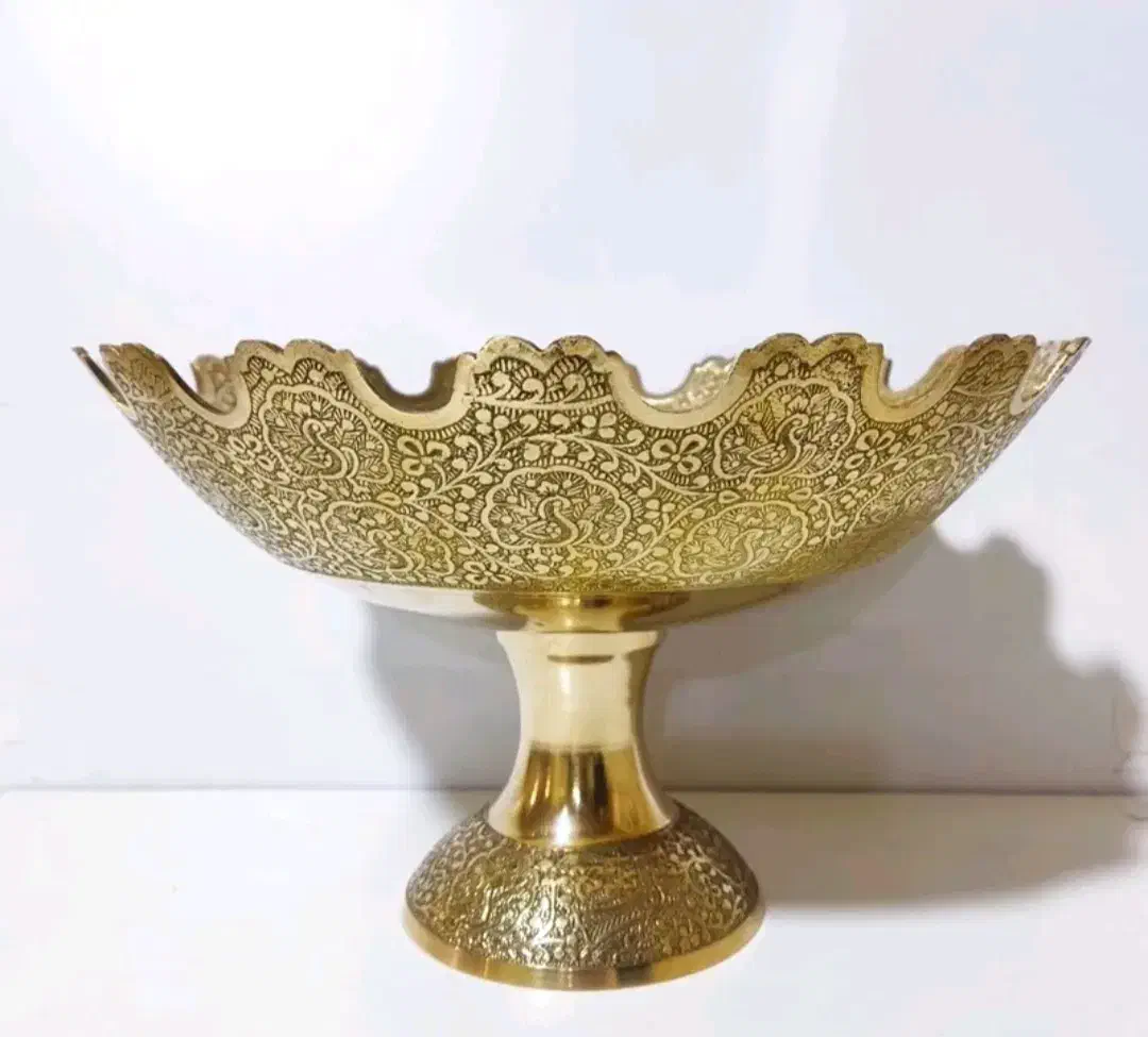 ظرف میوه خوری برنجی هندی|ظروف سرو و پذیرایی|گرمی, |دیوار
