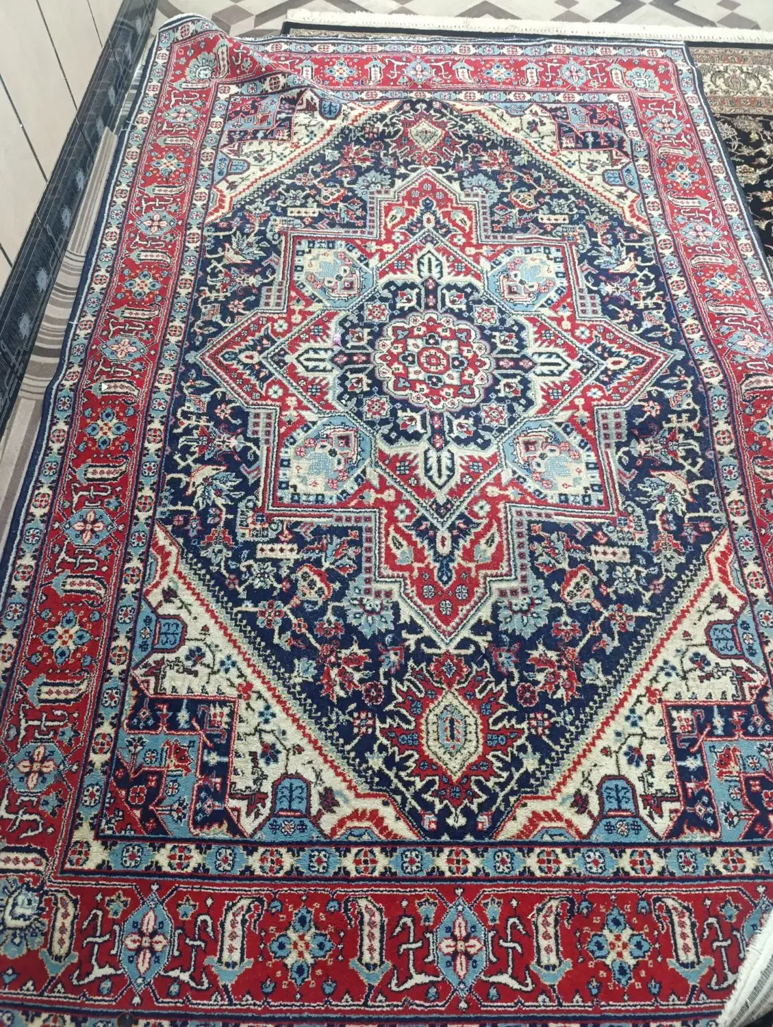 فروش دو عدد گلیم فرش سنتی|گلیم، جاجیم، گبه|یاسوج, |دیوار