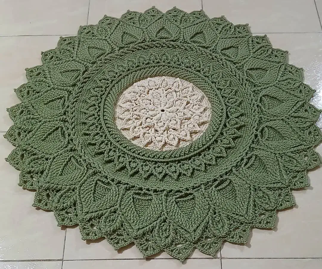 فرشینه سبز قطر ۱متر آماده تحویل و ارسال|فرش|تهران, علی‌آباد|دیوار