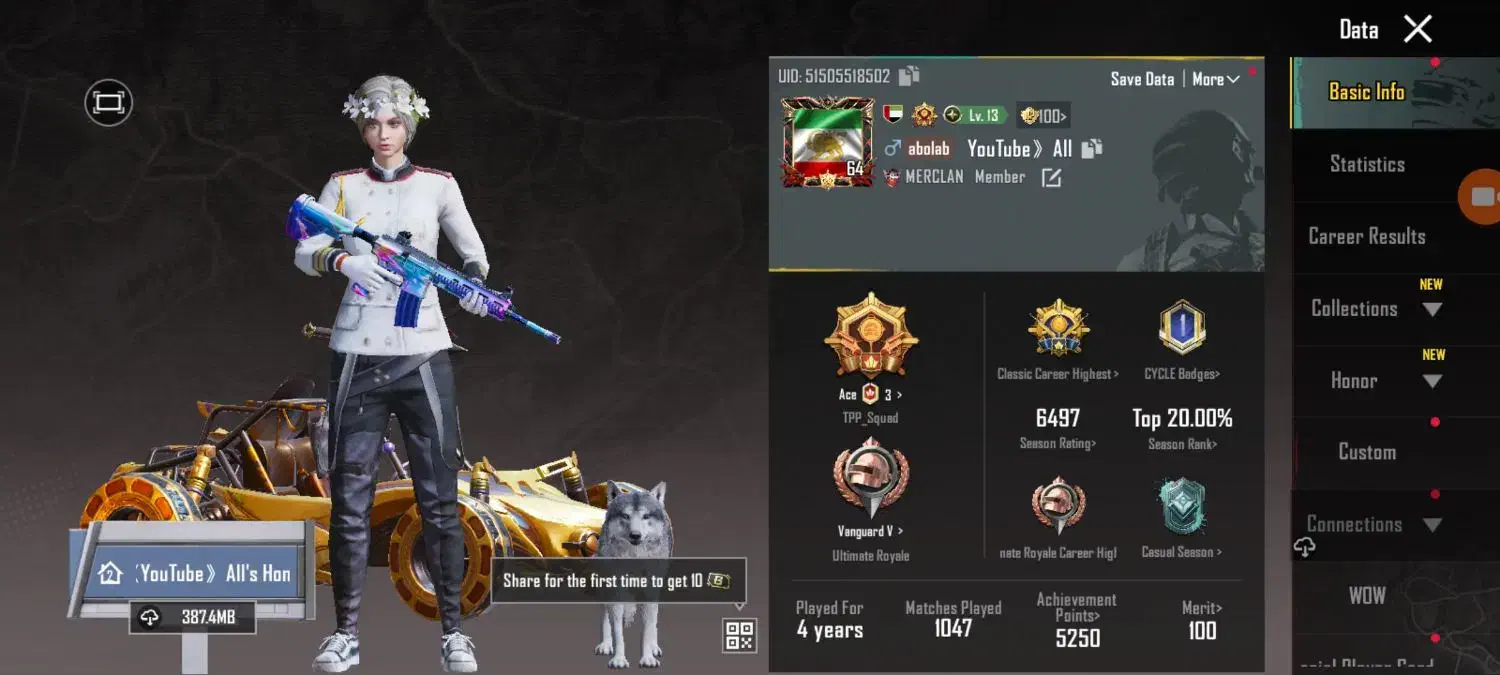 اکانت پابجی|کنسول، بازی ویدئویی و آنلاین|داراب, |دیوار