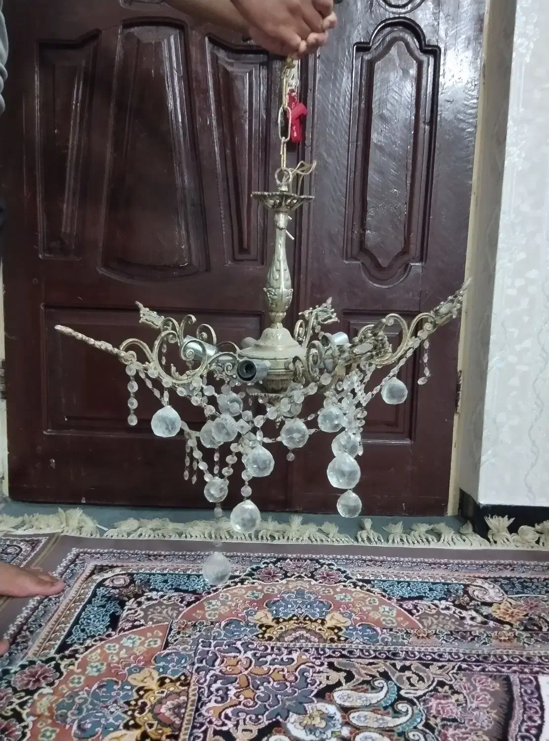 لوستربرنجی قدیمی|لوستر و چراغ آویز|زاهدان, |دیوار