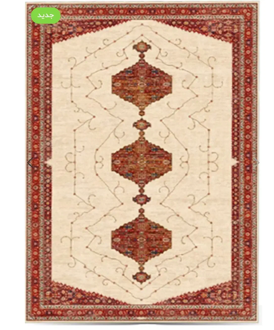 فرش مرینوس کلکسیون آنتیک طرح سه گل لاکی و کرم|فرش|سمنان, |دیوار