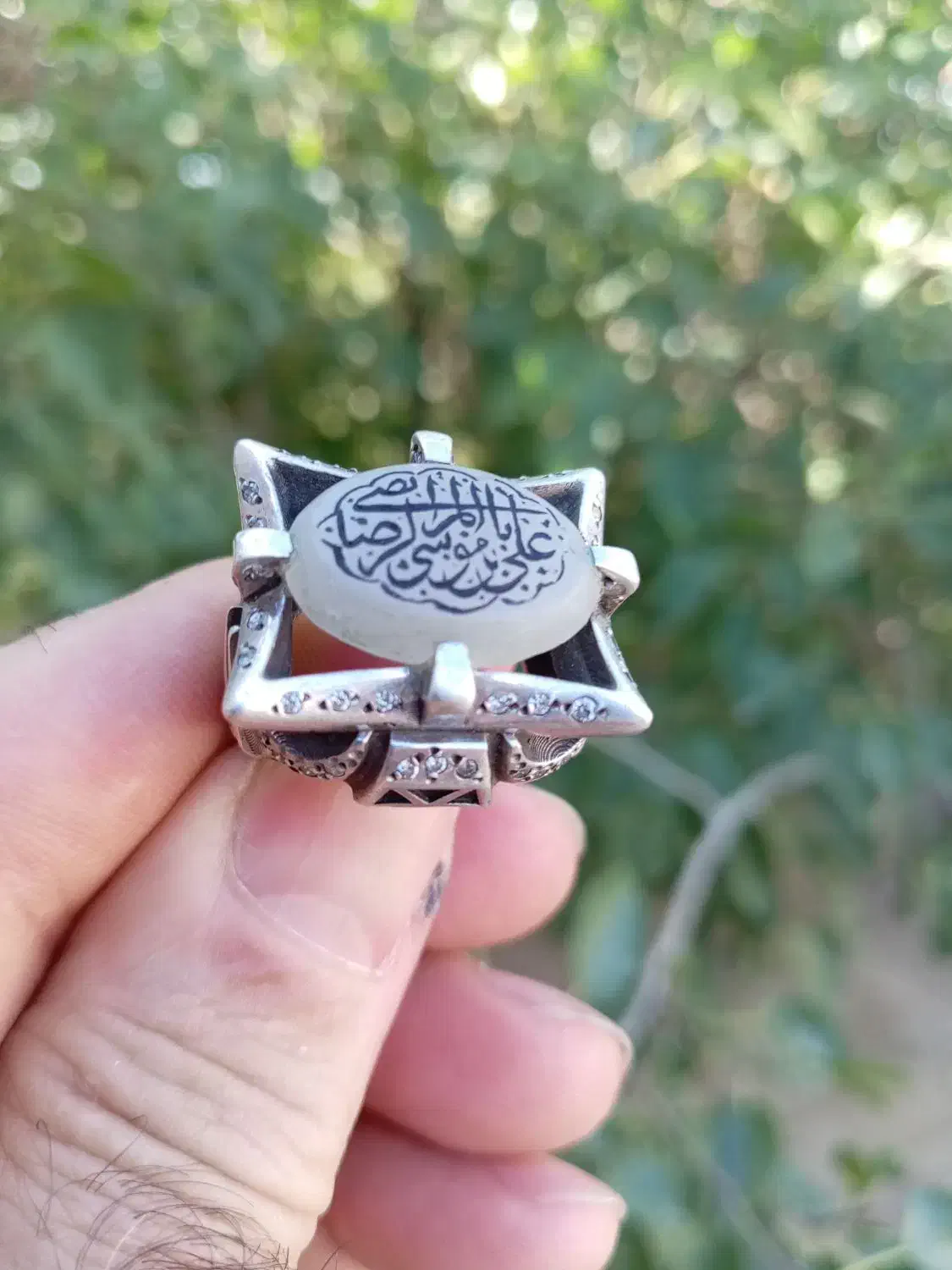 انگشتر کلکسیونی خاص سنگ مضجع شریف امام رضا ع|جواهرات|مشهد, طلاب|دیوار