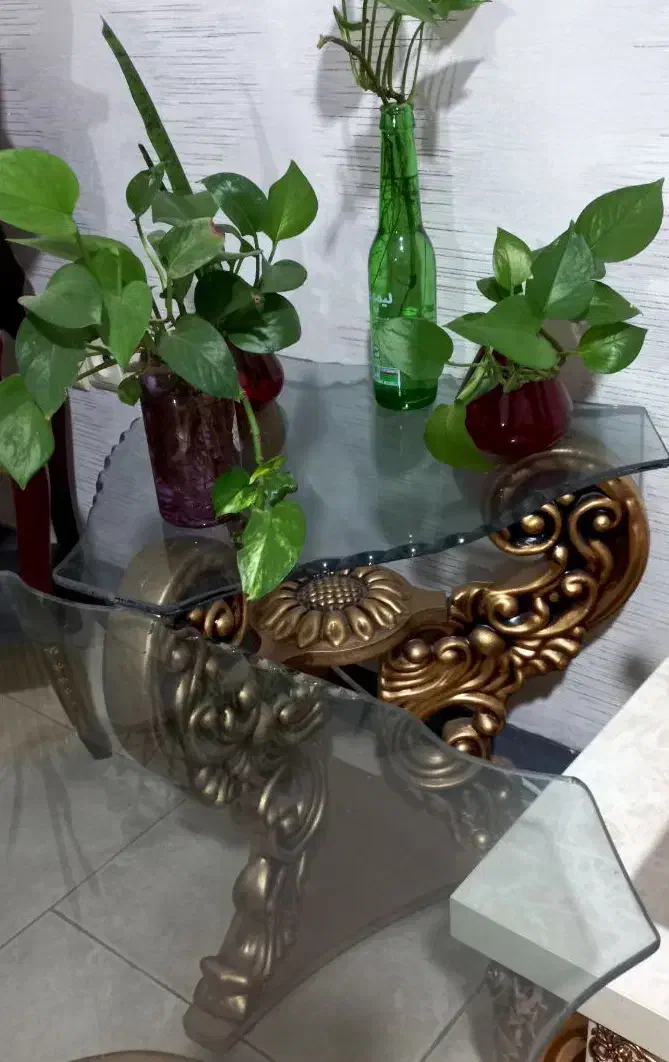 یک میز و دوعدد گلمیز چوبی|مبلمان خانگی و میز عسلی|شیراز, شیخ روزبهان|دیوار