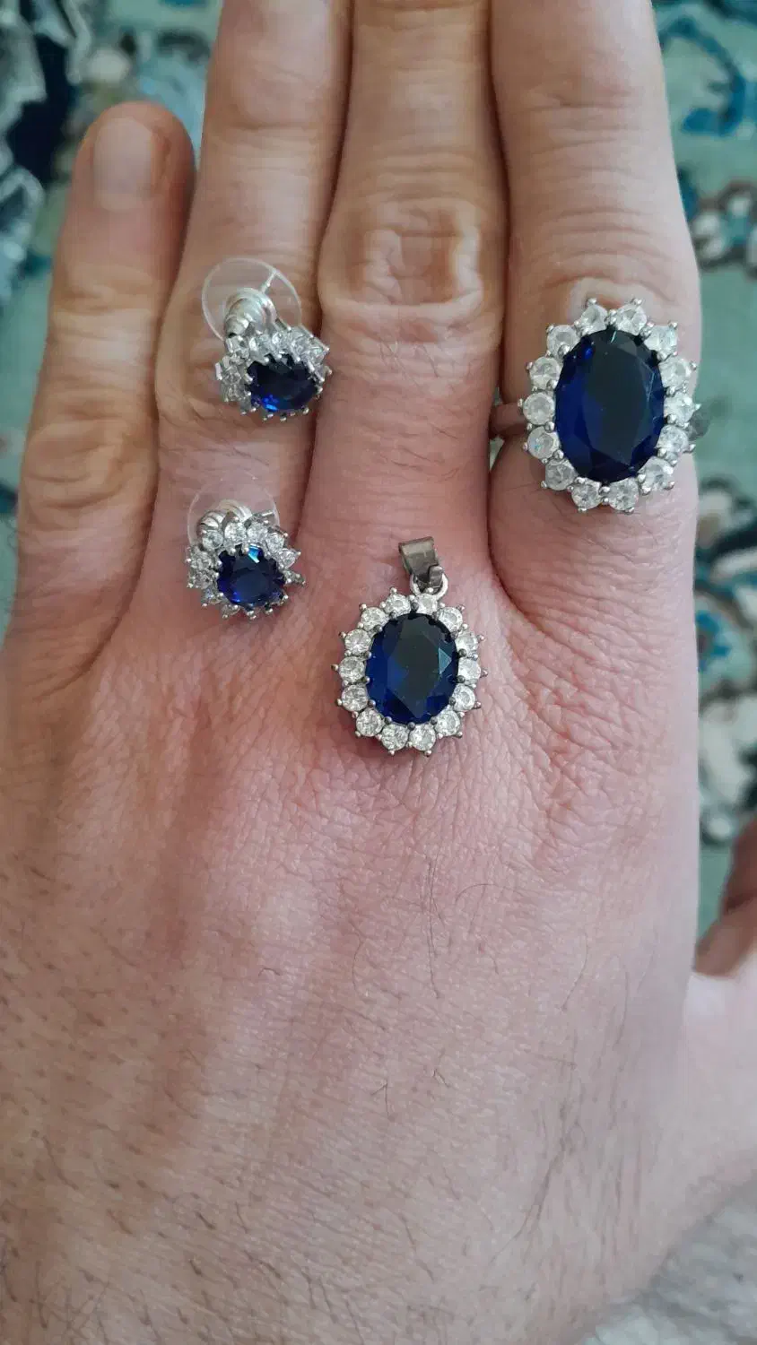 ست انگشتر گوشواره و گردنبند|بدلیجات|کرمانشاه, |دیوار