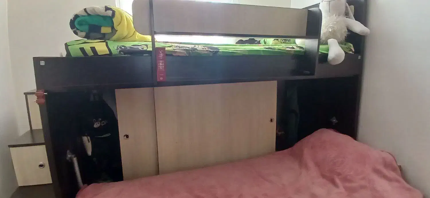 تخت دو طبقه تاشو|تخت و سرویس خواب|ورامین, ورامین|دیوار