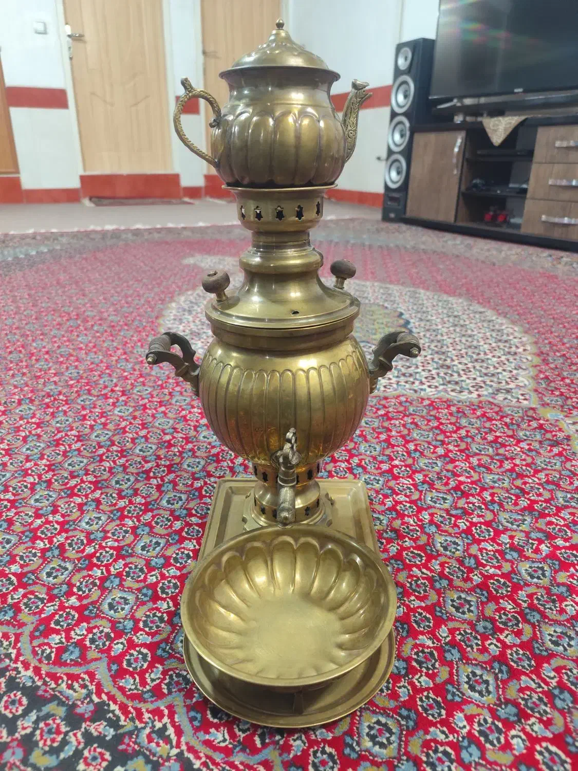 سماور زغالی قدیمی 1.5 لیتری|کلکسیون اشیاء عتیقه|بیرانوند, |دیوار