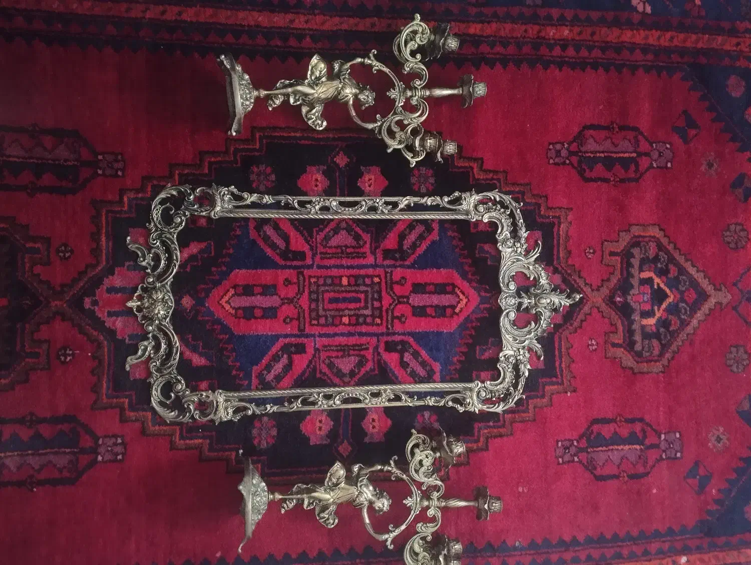 آیینه و شمعدان برنجی|صنایع دستی و سایر لوازم تزئینی|پاکدشت, شهرک امام رضا|دیوار