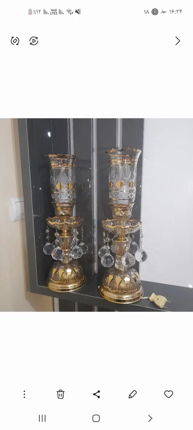 دو عدد لاله طلا کوب اصل|لوستر و چراغ آویز|تهران, سلیمانی|دیوار