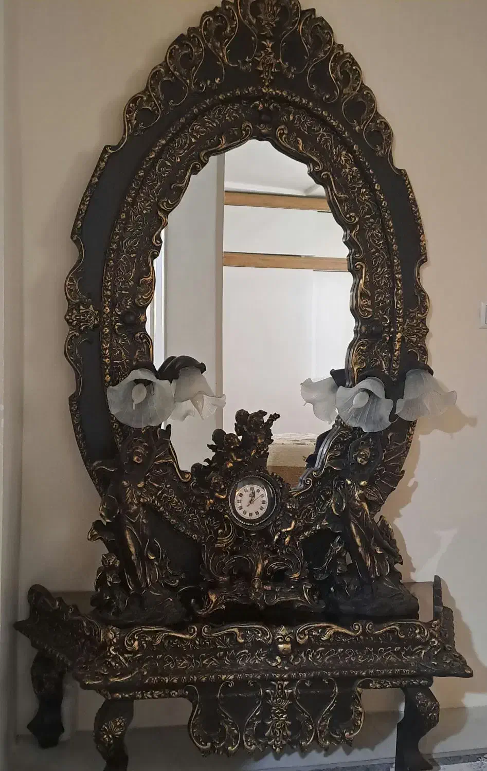 ایینه وشمعدان|آینه|قزوین, |دیوار